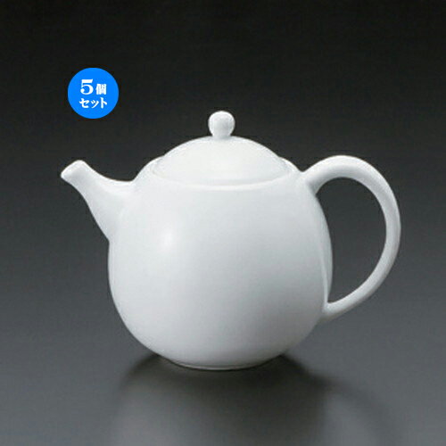 5個セット☆ ポット ☆白磁玉ポット (カゴアミ付) [ 13 x 10.5 x 11.3cm (470cc) 275g ] | ポット コーヒー 紅茶 急須 ティー 人気 おすすめ 食器 洋食器 業務用 飲食店 カフェ うつわ 器 おしゃれ かわいい ギフト プレゼント 引き出物 誕生日 贈り物 贈答品 食器セット