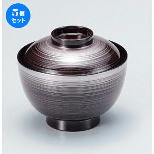 5個セット ［TA］3.8寸仙才椀 茶 銀刷毛目 [ 11.1 x 9.7cm (300cc) 125g ] | 汁椀 お椀 スープ 日本食 パーティ おすすめ 人気 食器 業務用 飲食店 カフェ うつわ 器 おしゃれ かわいい お洒落 ギフト プレゼント 引き出物 内祝い 結婚祝い 誕生日 贈り物 贈答品