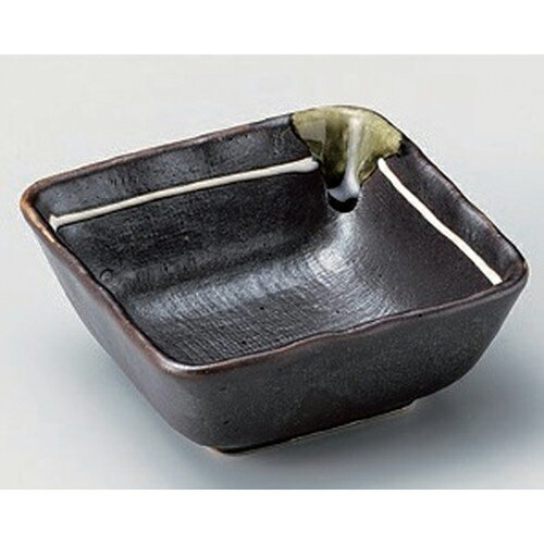 鉄釉ライン3.6角小鉢 [ 10.3 x 4.2cm 179g ] | 小鉢 小 小さい 鉢 ボウル 万能 人気 おすすめ 食器 業務用 飲食店 カフェ うつわ 器 おしゃれ かわいい ギフト プレゼント内祝い 結婚祝い 誕生日 贈り物 贈答品