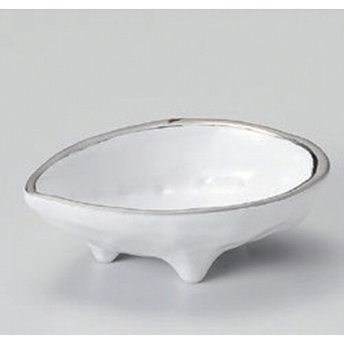 Other - 白釉渕プラチナアワビ小付 [ 9.5 x 7 x 3.4cm 103g ] | 和食器 鉢 小鉢 ボウル 料亭 ホテル 食器 業務用 飲食店 カフェ うつわ 器 おしゃれ かわいい ギフト プレゼント 内祝い 誕生日 贈り物 贈答品 おすすめ