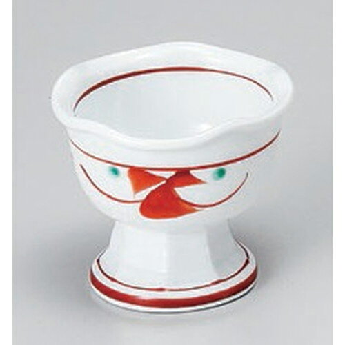 10個セット☆ 珍味 ☆赤絵小花高台珍味 [ 6.3 x 5.7cm 120g ] [ 料亭 旅館 和食器 飲食店 業務用 ]