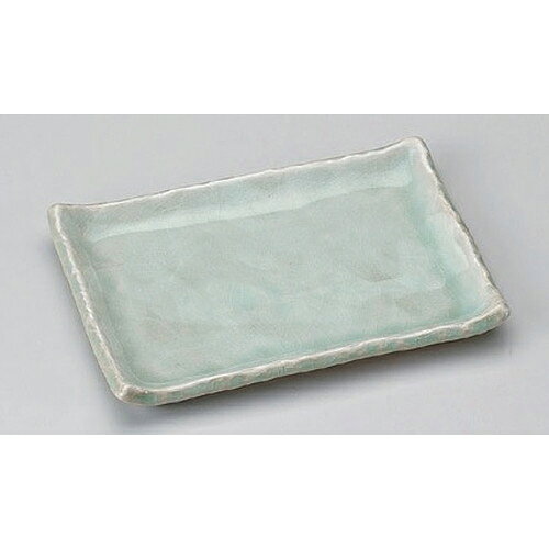 ☆ 焼物皿 ☆白雲7.0焼物皿 [ 20.5 x 14.4 x 2.5cm 540g ] | 黄緑 ライトグリーン 焼魚 刺身 焼鳥 和菓子 茶菓子 デザート 焼き物皿 ステーキ皿 サンマ 焼き魚 食器 業務用 飲食店 カフェ うつわ 器 おしゃれ かわいい お洒落 ギフト プレゼント 引き出物 内祝い 結婚祝い