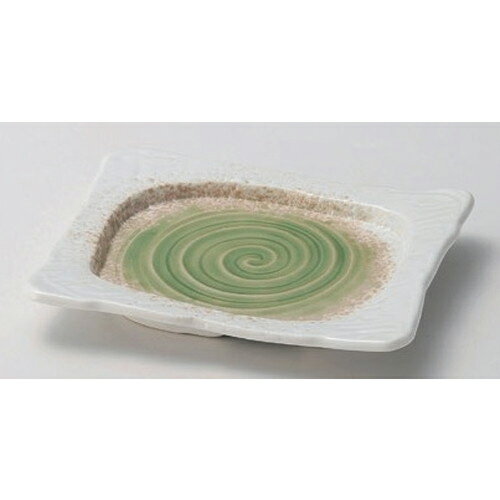 ☆ 焼物皿 ☆鳴門しぶき7.0長角皿 [ 18 x 14.5 x 2.5cm 418g ] | 白 ホワイト 茶 ブラウン 緑 グリーン 焼物 焼魚 焼鳥 焼き物皿 ステーキ皿 サンマ 焼き魚 食器 業務用 飲食店 カフェ うつわ 器 おしゃれ かわいい お洒落 ギフト プレゼント 引き出物 内祝い 結婚祝い