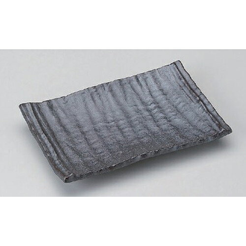 いぶし黒焼物皿 [ 20.8 x 13 x 2.8cm 440g ] | 黒 ブラック 焼魚 焼鳥 刺身 焼き物皿 ステーキ皿 サンマ 焼き魚 食器 業務用 飲食店 カフェ うつわ 器 おしゃれ かわいい お洒落 ギフト プレゼント 引き出物 内祝い 結婚祝い 誕生日 贈り物 贈答品 おすすめ 人気