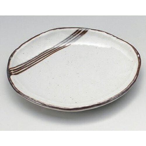 ☆ フルーツ皿 ☆志野流線5.0取皿 [ 15.5 x 1.7cm 240g ] | 白 ホワイト 茶色 ブラウン 和風 小皿 おすすめ 人気 食器 業務用 飲食店 カフェ うつわ 器 おしゃれ かわいい お洒落 可愛い ギフト プレゼント [ 料亭 旅館 和食器 飲食店 業務用 ]