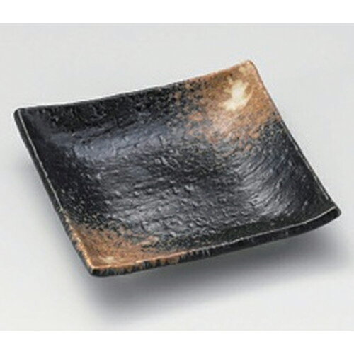 黒備前正角小皿(608014) [ 10.2 x 10.2 x 2cm 104g ] | 小皿 取り皿 人気 おすすめ 食器 業務用 飲食店 小さいお皿 カフェ うつわ 器 おしゃれ かわいい ギフト プレゼント 引き出物 誕生日 贈り物 贈答品 SNS 便利 内祝い 開店祝 普段使い 引っ越し祝い