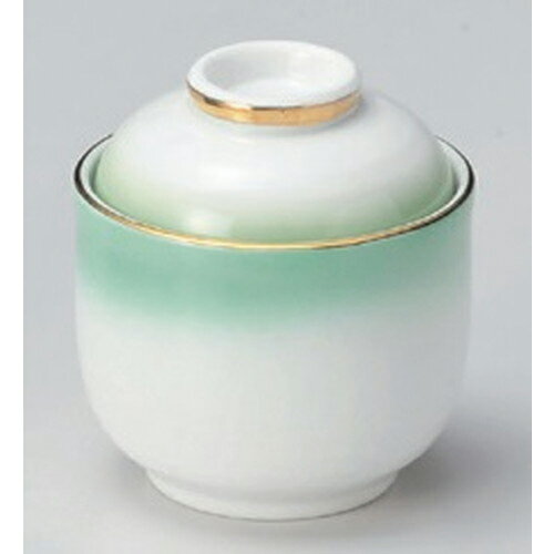 グリーンむし碗 [ 8 x 8.4cm (170cc) 220g ] | 茶碗蒸し ちゃわんむし 蒸し器 寿司屋 碗 むし碗 食器 ..