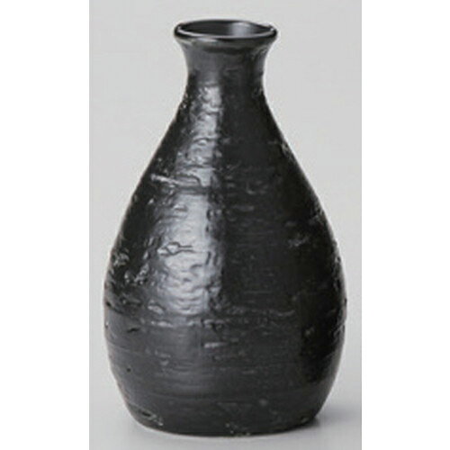 漆黒2合徳利 [ 8.5 x 13.4cm (300cc) 190g ] | 黒 ブラック 徳利 熱燗 冷酒 お酒 日本酒 バー bar 晩酌..