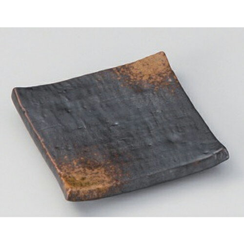 焼締めタタラ型足付銘々皿 [ 11.8 x 2.4cm 259g ] | 取り皿 取皿 中皿 和皿 和食器 食器 業務用 飲食店 カフェ うつわ 器 おしゃれ かわいい ギフト プレゼント 引き出物 内祝い 結婚祝い 誕生日 贈り物 贈答品 おすすめ 人気