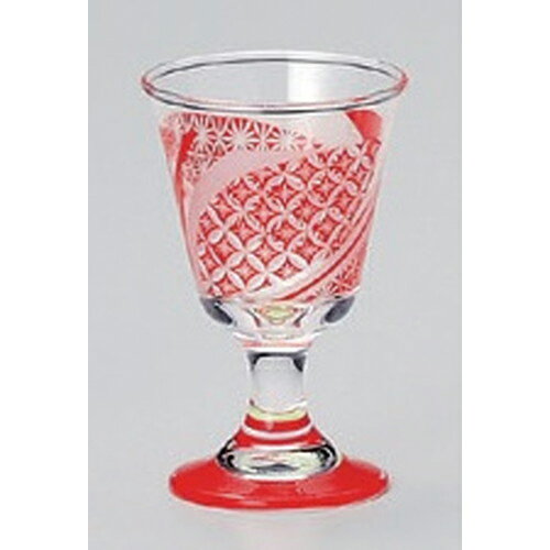 3個セット ☆ 酒器 ☆古紋 (赤) 食前酒 (ガラス製) [ 5.8 x 9cm (65cc) 80g ] | ガラス グラス 酒器 お酒 人気 おすすめ 食器 洋食器 業務用 飲食店 カフェ うつわ 器 おしゃれ かわいい ギフト プレゼント 引き出物 誕生日 贈り物 贈答品 イベント 自宅用 家用