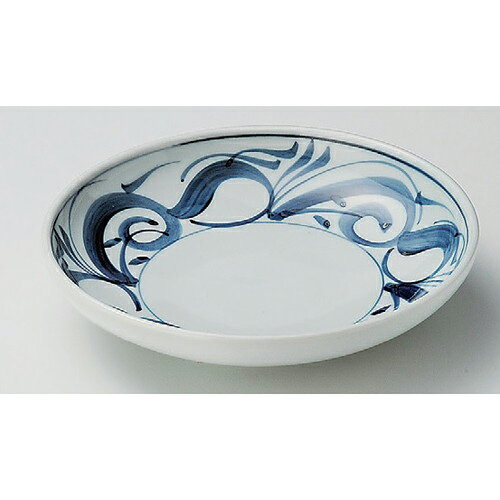 ☆ 麺皿 ☆古染渦7.5麺皿 [ 23 x 5.5cm 749g ] | パスタ パスタ皿 カレー皿 パスタボウル 食器 業務用 飲食店 カフェ うつわ 器 おしゃれ かわいい お洒落 可愛い ギフト プレゼント 引き出物 内祝い 結婚祝い 誕生日 贈り物 贈答品