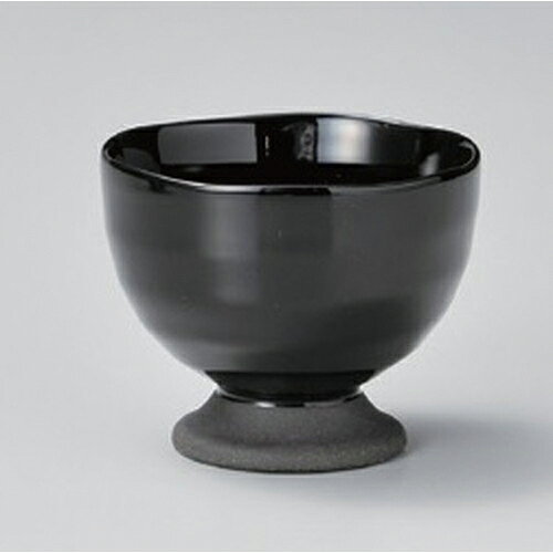 黒釉高台煎茶 [ 8 x 6.5cm (150cc) 133g ] | 湯呑 湯のみ せん茶 千茶 一服 人気 おすすめ 食器 業務用 飲食店 カフェ うつわ 器 おしゃれ かわいい ギフト プレゼント 引き出物 誕生日 贈り物 贈答品
