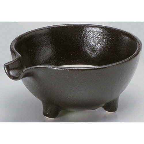 ☆ すり鉢 ☆瀬戸黒片口すり鉢 (中) [ 12.5 x 10.7 x 5.7cm 178g ] | 黒 ブラック おすすめ 人気 食器 業..