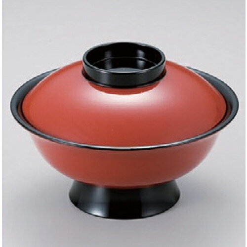 5.5寸低型大名椀 朱つば黒 [ 16.3 x 10.9cm (600cc) 201g ] | 小吹椀 汁椀 お椀 煮物碗 吸物椀 プレゼント ギフト 結婚祝い 引き出物 内祝い 開店祝い 退職祝い せともの 瀬戸物 贈答品 贈り物 人気 通販 おしゃれ かわいい 業務用 飲食店