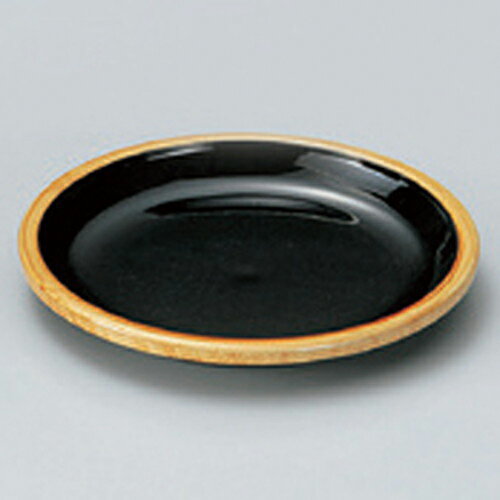 樽型ヤクミ皿 白木内黒 [ 8.5 x 1.1cm 16g ] | 蕎麦 そば うどん 出前 和食 パーティ おすすめ 人気 食..