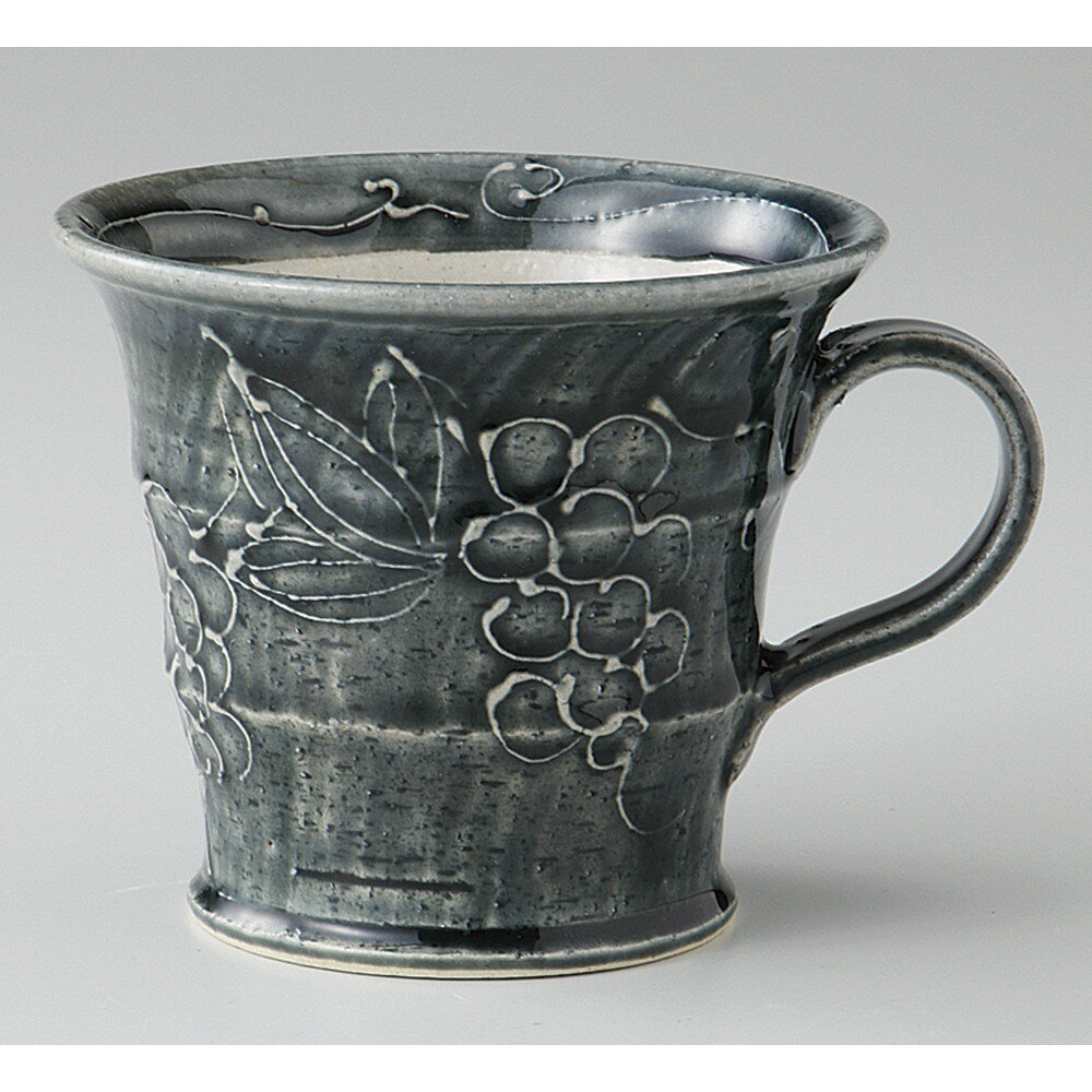 ☆ マグカップ ☆ 手技藍釉一珍ぶどうマグ [品 : マグ x 1/9.8 x 11.8 x 8.5cm 箱 : 11 x 9.3 x 10.6cm 2..