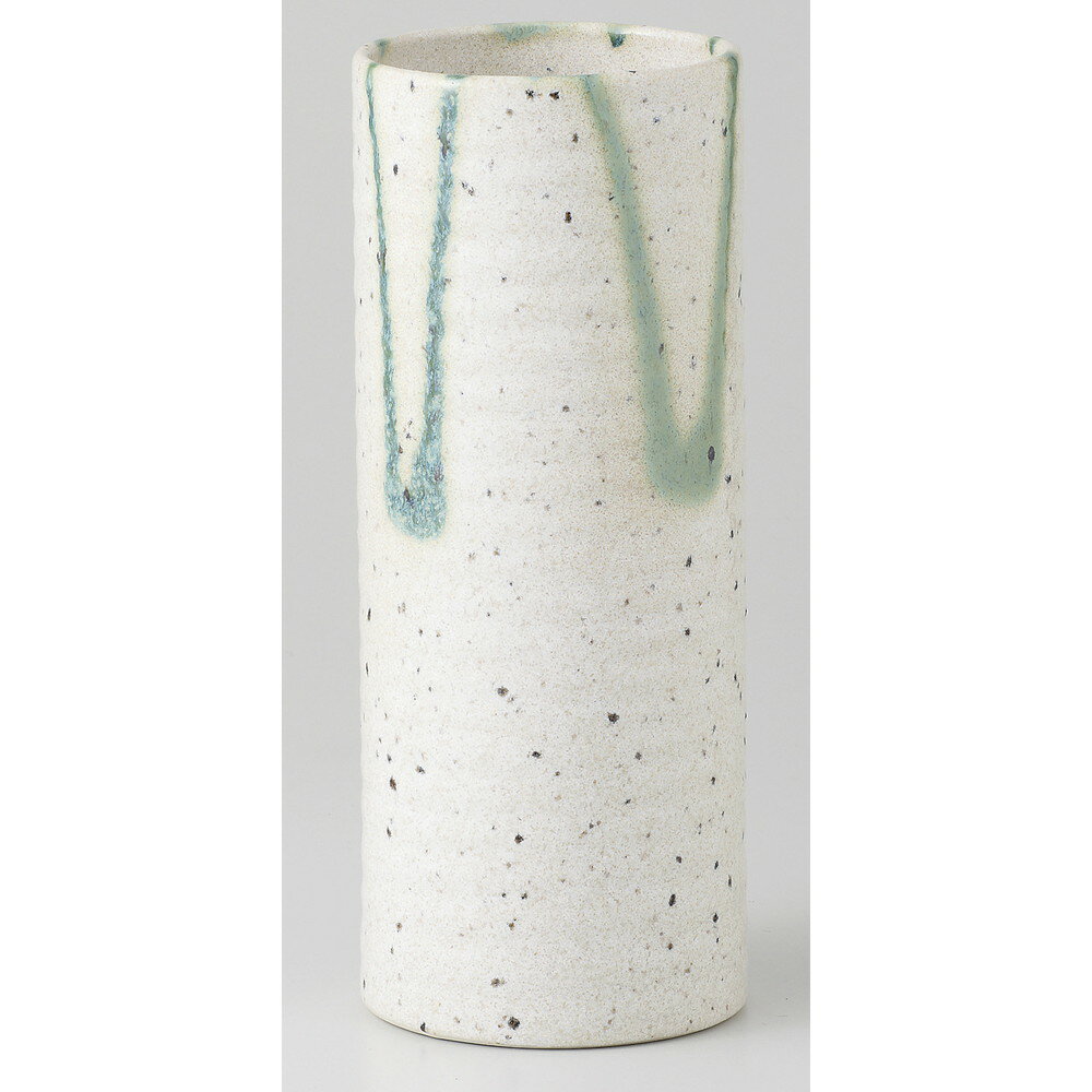 Mino Ware - ☆ 花瓶 ☆ 白三彩円筒大花瓶 [品 : 花瓶 x 1/R11.5 x 25.5cm 箱 : 27.2 x 12 x 12.5cm 920g] [ 磁器 美濃焼 ボール箱 ] | ギフト プレゼント 贈り物 贈答品 結婚祝い 引き出物 内祝い 誕生日