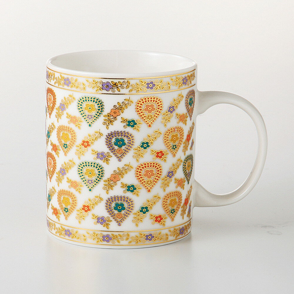 ☆ マグカップ ☆ 金彩マグC [ 品：マグ x 1 / R8.2 x 9.5cm 箱：9 x 12 x 10.3cm ][340g][ 磁器][中国製..