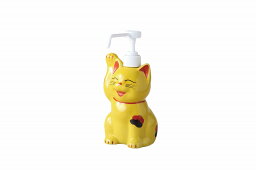 除菌スプレー招き猫（黄） [品：陶器のサイズ／16×9cm ・480cc] | 敬老の日 父の日 母の日 バースディ(お誕生日) 成人祝い 入学祝い 就職祝い プレゼント ギフト