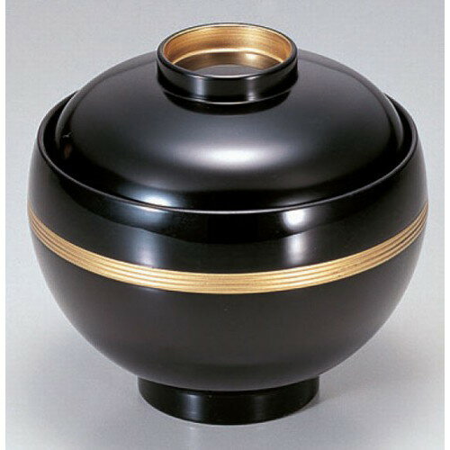 お椀 大和吸椀黒つば帯金 洗浄機可 [9.6φ x 9cm] 耐熱ABS樹脂 食洗機可 (7-197-10) | 漆器 小吹椀 汁椀 お椀 煮物碗 吸物椀 スープ soupcup プレゼント ギフト 結婚祝い 引き出物 内祝い 開店祝い 退職祝い 贈答品 贈り物 人気 通販 おしゃれ かわいい 業務用 飲食店