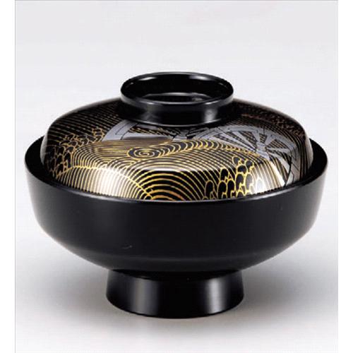 お椀 天竜寺吸椀黒御所車 SH塗 [12φ x 8.8cm] 熱硬化性樹脂(メラミンまたはユリア樹脂) (7-219-12) | 小吹椀 汁椀 お椀 煮物碗 吸物椀 プレゼント ギフト 結婚祝い 内祝い 開店祝い 退職祝い せともの 瀬戸物 贈答品 贈り物 人気 通販 おしゃれ かわいい 業務用 飲食店