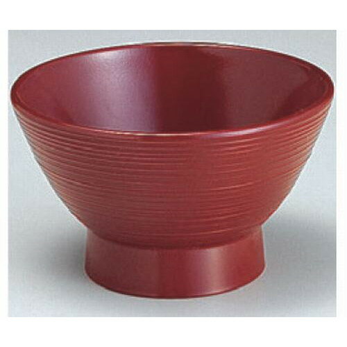 お椀 3.8寸宝生汁椀吟朱 [11.7φ x 7cm] ABS樹脂 (7-248-5) | 漆器 小吹椀 汁椀 お椀 煮物碗 吸物椀 ス..