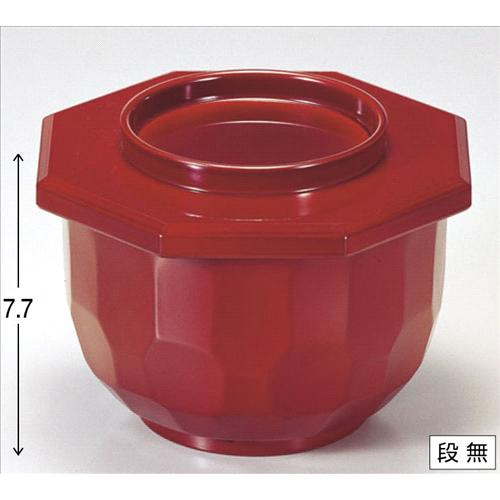 お椀 3.5寸深型亀甲飯器溜内朱 洗浄