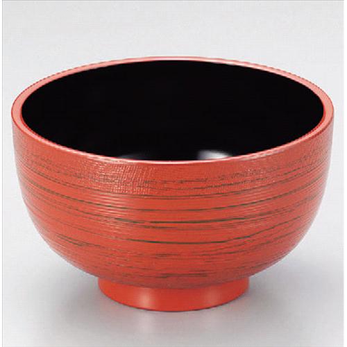 お椀 4.5寸布目筋入丼朱かすり 洗浄機可 [13.6φ x 8cm] 耐熱ABS樹脂 食洗機可 (7-258-7) | 丼ぶり カフェ丼 鉢 ラーメン そば うどん ボウル 食器 業務用 飲食店 カフェ うつわ 器 おしゃれ かわいい ギフト プレゼント 誕生日 贈り物 贈答品