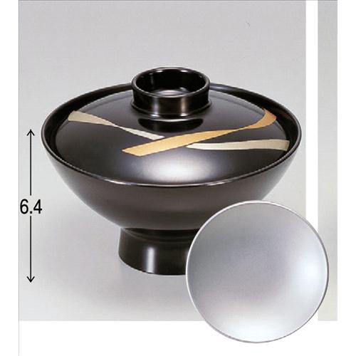 お椀 朝顔吸椀黒花帯見返銀 洗浄機可 [12.5φ x 9cm] 熱硬化特殊樹脂 食洗機可 (7-222-2) | 小吹椀 汁椀 お椀 煮物碗 吸物椀 スープ soupcup プレゼント ギフト 結婚祝い 引き出物 内祝い 開店祝い 退職祝い 贈答品 贈り物 人気 通販 おしゃれ かわいい 業務用 飲食店