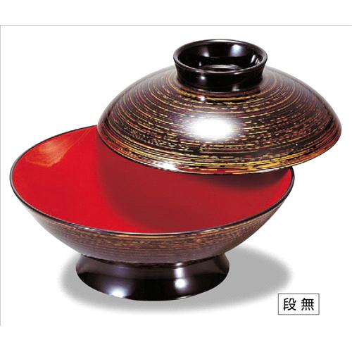 お椀 御殿型煮物椀茶金かすり内朱 SH塗 [16.4φ x 9.8cm] 熱硬化性樹脂(メラミンまたはユリア樹脂) (7-2..