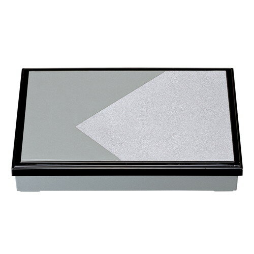 松花堂 D.X尺3寸長手松花堂グレー色紙内グレー(仕切別) [38 x 26.2 x 6.5cm] ABS樹脂 (7-318-5) 【料亭..