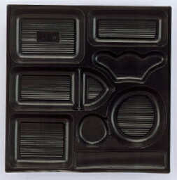 幕の内弁当 W-8 尺3寸角P.S黒仕切厚型 1梱 700枚入り P.S (7-445-3) | 松花堂 弁当 正月 元旦 お節 おすすめ 人気 食器 業務用 ...