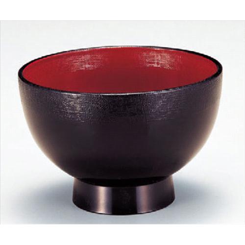 お椀 4.5寸渕布目高台丼黒内朱 [13.7φ x 9.2cm] ABS樹脂 (7-254-1) | 小吹椀 汁椀 お椀 煮物碗 吸物椀 スープ soupcup プレゼント ギフト 結婚祝い 引き出物 内祝い 開店祝い 退職祝い 贈答品 贈り物 人気 通販 おしゃれ かわいい 業務用 飲食店