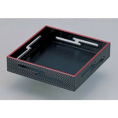 寿司 6寸角透かし盛器黒天朱 [17.8 x 17.8 x 4.3cm] ABS樹脂 (7-473-9) | 変形皿 お皿 和皿 人気 おすすめ 食器 業務用 飲食店 カフェ うつわ 器 おしゃれ ギフト プレゼント 引き出物 内祝い 結婚祝い 誕生日 贈り物 贈答品