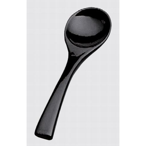 箸 丸スプーン 黒漆 [13.9 x 4.1 cm] 木製品 (7-879-6) | カトラリー テーブルマナー 人気 おすすめ 食器 業務用 飲食店 カフェ うつわ 器 おしゃれ かわいい ギフト プレゼント 引き出物 誕生日 贈り物 贈答品