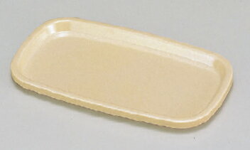 ホテルグッズ 小判トレーアイボリー(中) [28.3 x 12.6 x 1.7cm] 熱硬化性樹脂(メラミンまたはユリア樹脂) (7-903-8) 【料亭 旅館 和食器 飲食店 業務用】