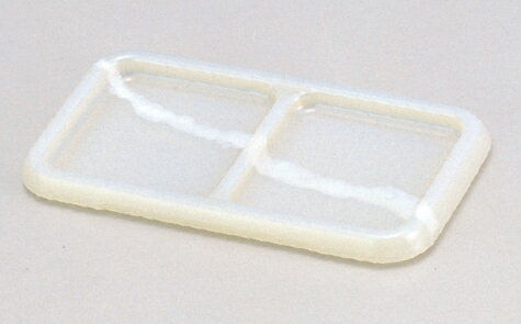 ホテルグッズ 二ツ仕切ティーパックトレー大理石 [19.5 x 10.5 x 1.7cm] 熱硬化性樹脂(メラミンまたはユリア樹脂) (7-903-29) 【料亭 旅館 和食器 飲食店 業務用】