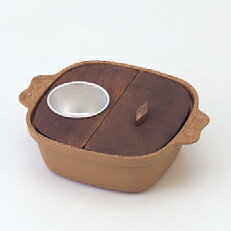 アルミ製品 角湯豆腐(蓋付)(茶) [15.5 x 15.5 x 6cm] アルミ (7-917-5) 【料亭 旅館 和食器 飲食店 業務用】