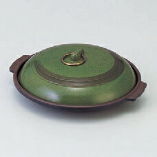 アルミ製品 アルミ陶板焼アリソチョコ(フッ素加工)19cm浅型 [19.3φ x 7cm] (7-918-24) 【料亭 旅館 和食器 飲食店 業務用】