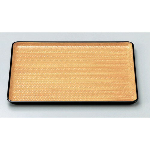 お盆 竹目長手盆白木天黒尺3寸 [39.5 x 31.1 x 2cm] ABS樹脂 (7-31-2) | お盆 トレー トレイ おぼん 食器 業務用 配膳 プレゼント ギフ..