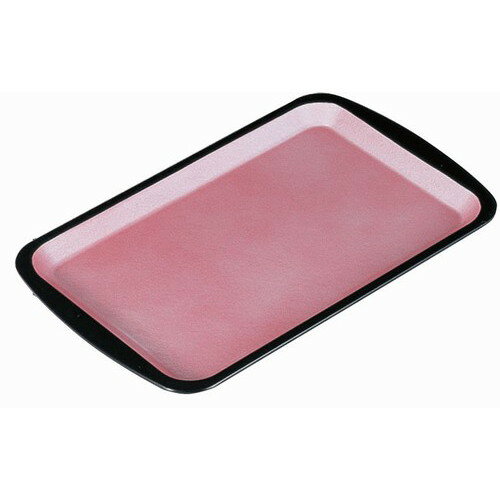 お盆 耳付トレーピンク雲流渕黒尺1寸 ノンスリップ加工 [33.3 x 21.4 x 1.8cm] ABS樹脂 (7-112-13) | ..