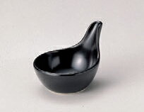 陶器 呑水(小) 黒 [8.2 x 7 x 6.1cm] 陶 (7-942-56) | 和食器 呑水 とんすい 玉割 料亭 ホテル 食器 業..