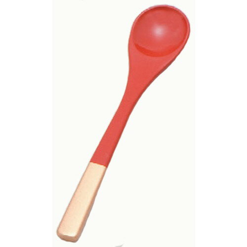 箸 茶碗蒸しスプーン 朱/金塗り分け [13.1 x 2.7cm] ABS樹脂 (7-871-8) | カトラリー テーブルマナー ..