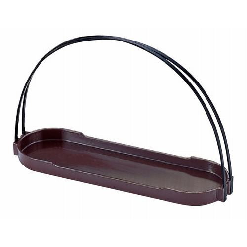 盛器 9寸小判手提かご新溜 [27 x 8.2 x 17.5cm] ABS樹脂 (7-692-11) | 盛り皿 盛皿 人気 おすすめ フルーツ皿 パーティー パスタ皿 食器 業務用 飲食店 カフェ うつわ 器 ギフト プレゼント 引き出物 誕生日 贈り物 贈答品 おしゃれ かわいい