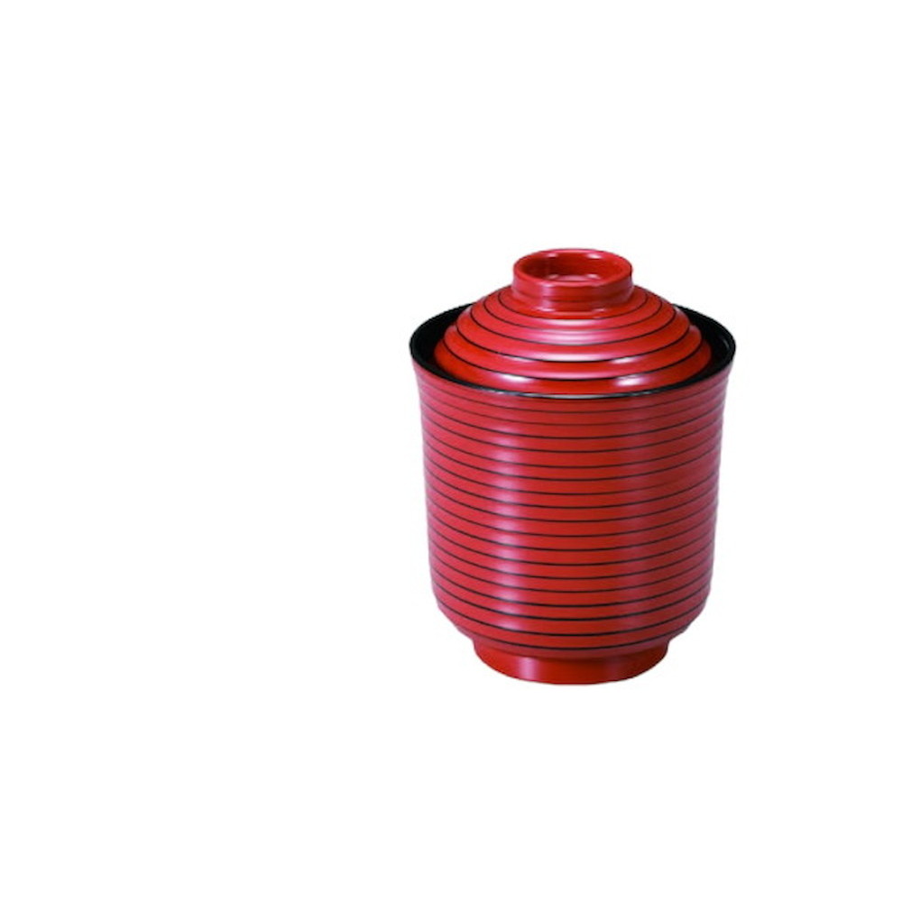 駒筋箸洗椀 朱線出し [7.6×10cm] | 料亭 業務用 おしゃれ かわいい モダン 定食 味噌汁 お椀