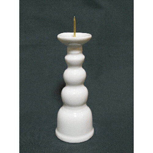ローソク立 白 4寸 [高さ12.6cm] | 仏具 仏壇 お盆 お彼岸 迎え火 供養 お寺 お墓 仏様 仏前 盆 お坊さん お供え 手元供養 佛具
