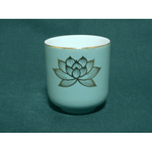 湯呑 青磁金ハス 1.7寸[直径5.1cm高さ5.1cm] | 仏具 仏壇 お盆 お彼岸 迎え火 供養 お寺 お墓 仏様 仏前 盆 お坊さん お供え 手元供養 佛具
