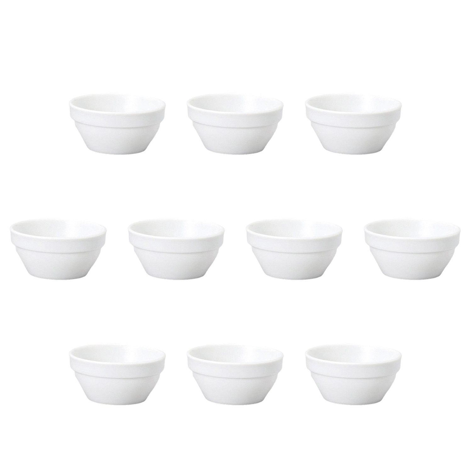 10個セット スタックシリーズ 9cmスタックボール 白 [8.7×4.2cm・140cc] | 洋食器　ミニボウル スタッ..