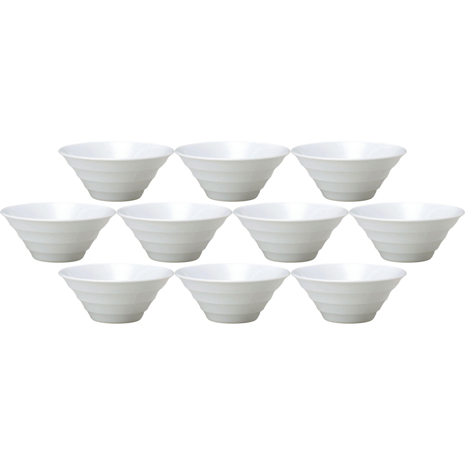 10個セット リネアホワイト 21cmボール [21.6×8.9cm・1,400cc] | 洋食器 サラダボウル 白 お椀 小鉢