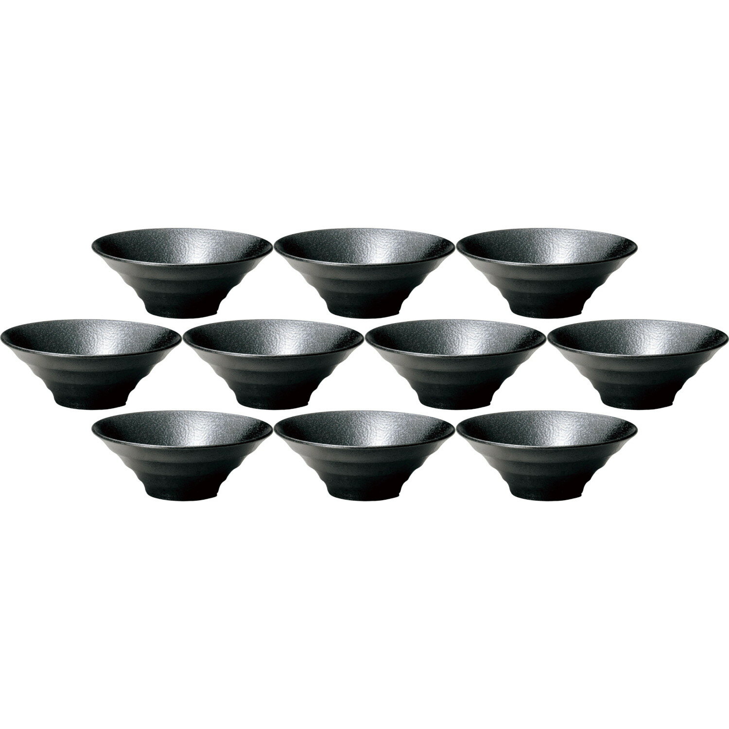 10個セット リネア 25cmボール 黒耀 [25.5×9.5cm・1,700cc] | 洋食器 ボウル お椀 おかず皿 ブラック